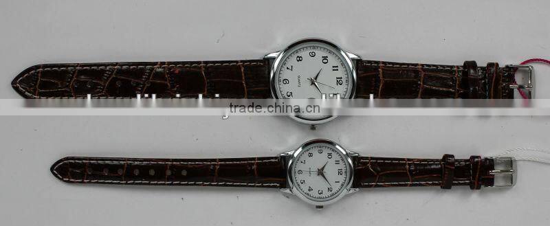 Cheapest special lover's crocodile man-made leather wathces for business gift