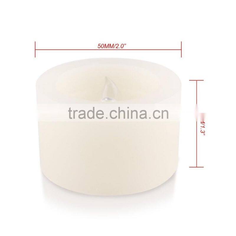 Set of 6 Battery Powered LED Tealight Candles Votive Flameless Candles with Timer Function Unscented Romantic Light for Wedding