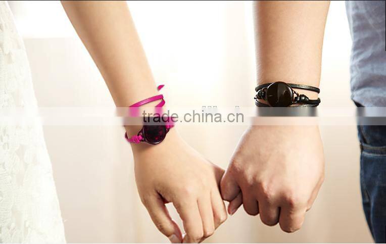 Special couple waterproof bracelet smart leather bracelet watch bluetooth watch monitor watch led light watch for Lifesense