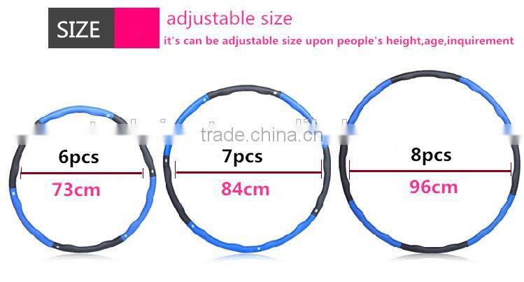 6/7/8sections gymnastic fitness massage ABS foam&High-density plastic hula hoop