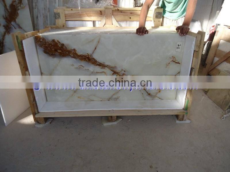 commercial countertop high quality WHITE ONYX TABLE TOPS COLLECTION