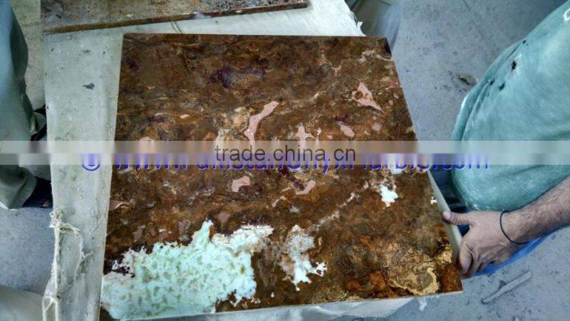 LIGHT GREEN ONYX TABLE TOPS COLLECTION Pakistan Onyx Marble brings you beautifully designed quality Light Green Onyx Table Tops