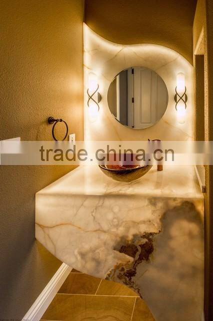 Professional Factory BACKLIT ONYX BATHROOM VANITYTOPS & SINKS