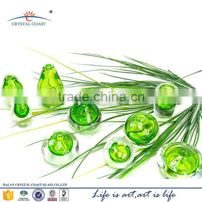 HAND BLOWN GREEN COLOR 30-500ML FRAGRANCES AROMA GLASS DIFFUSER BOTTLE