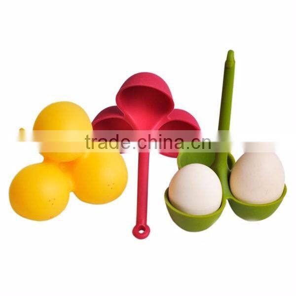 Silicone Egg Holder Boiling 3 Eggs Stand Dipper Boil Cups