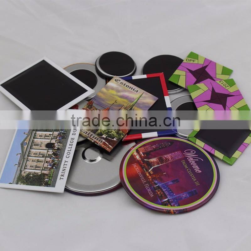 Full Logo Printed Square Shape Tin Fridge Magnets