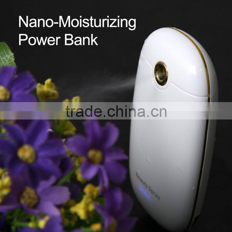 2016 Humidifier Handy Facial Water Nano Mist Spray with 8800mAh power bank