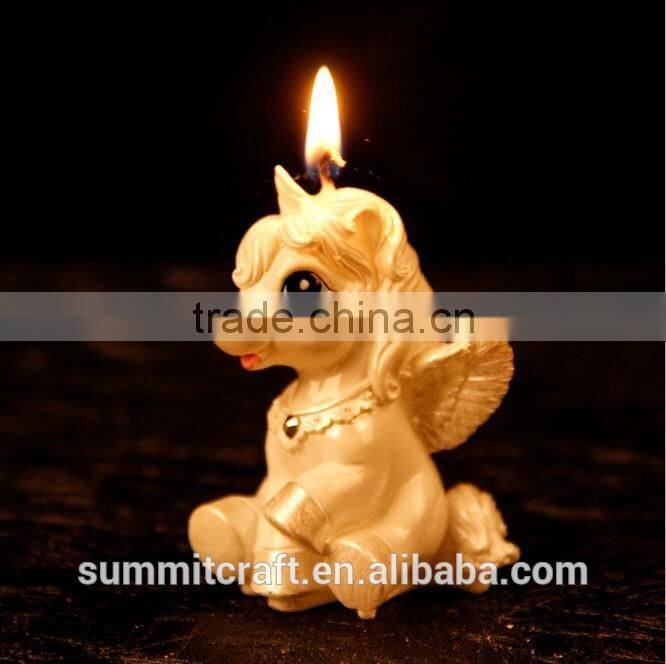 Cute flameless unicorn candle baptism favors