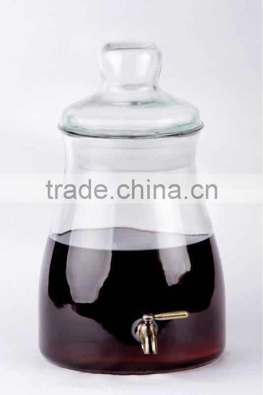 transparent square glass dispenser