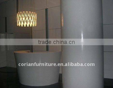 Custom sized coiran acrylic solid surface hotel lobby furniture