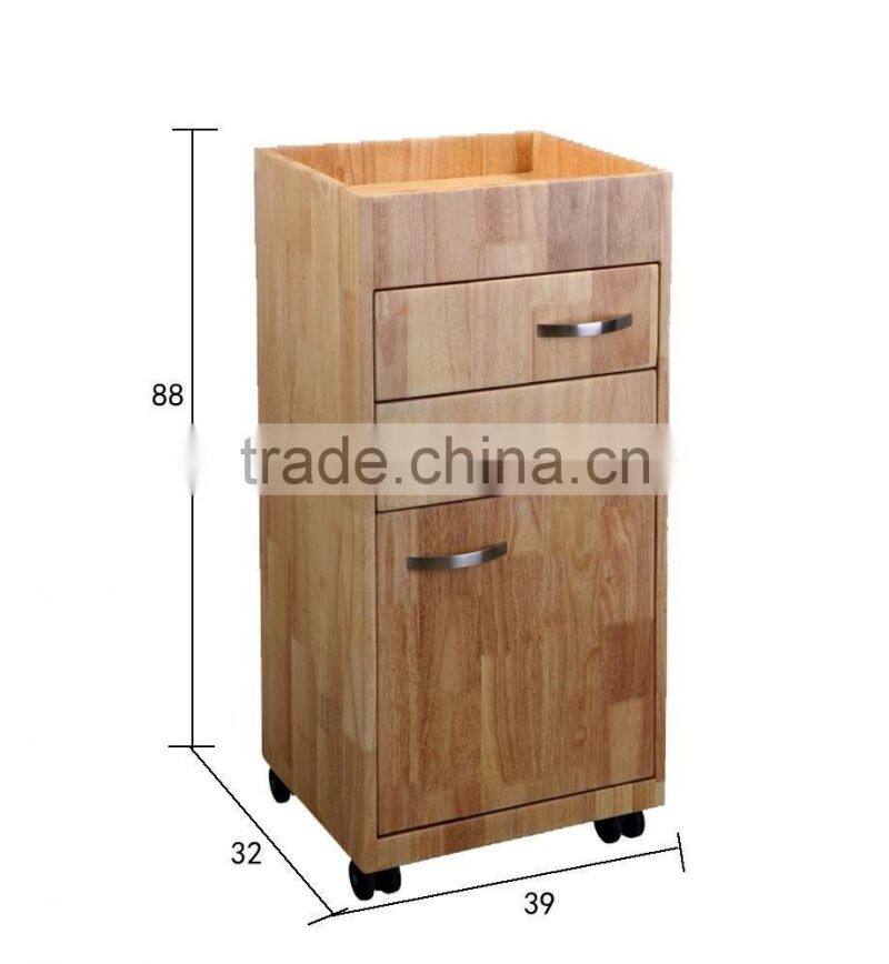 Portable manicure furniture cabinet with movable stool inside for Nail Salon TKN-2D112