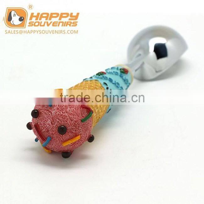 stainless steel creative spoon, new style spoon with resin ice cream handle