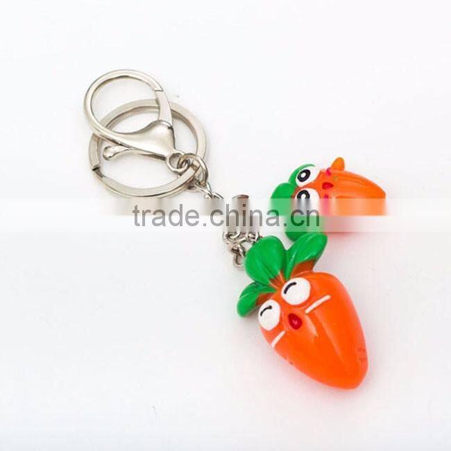 Keychain for children / carrot funny keychiain