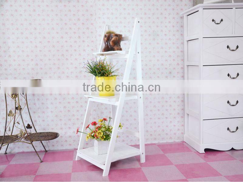Multi-functional wooden ladder,bookshelf ladder