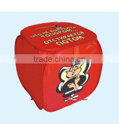 Laundry Bag Basket Pop Up Hamper Foldable Clothes Storage Bin Red