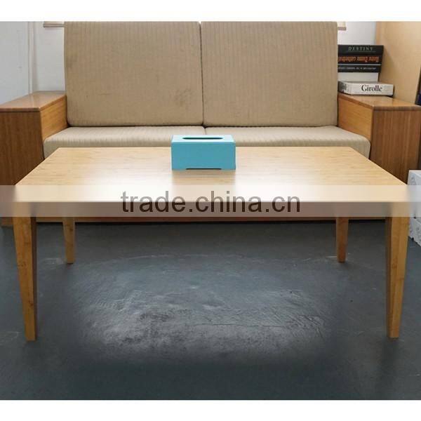 Living room Elegant nice modern square bamboo Coffee table