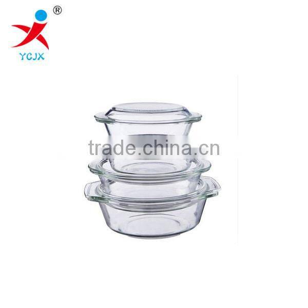 Heat-resistant glass bowl, glass tableware used for microwave oven baking tray, glass pot 4 times