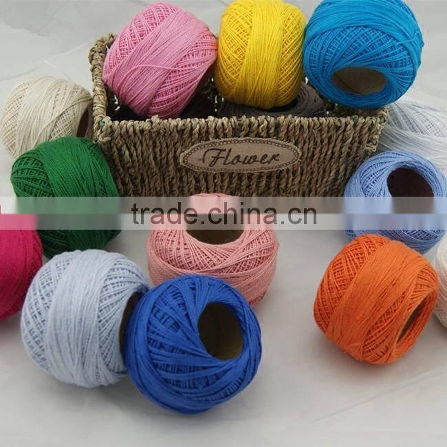 6S/2 Crochet Cotton Yarn knitting colorful Lace yarn
