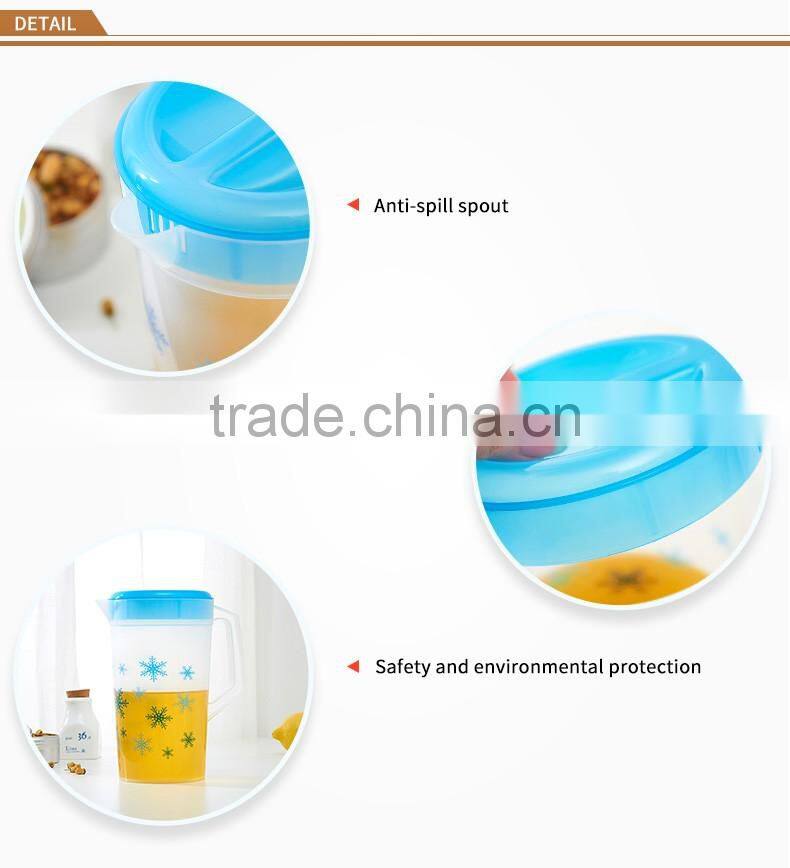 High quality Plastic cold water and juice kettle with print body