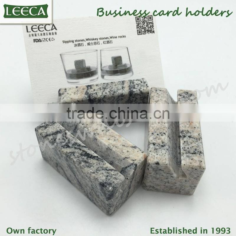 Stone rock marble business card holders promotional gifts for man