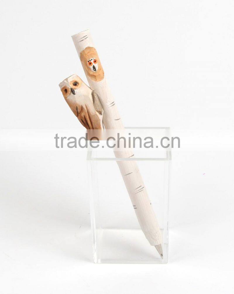 China new design popular Bird-shaped wooden ballpoint pen