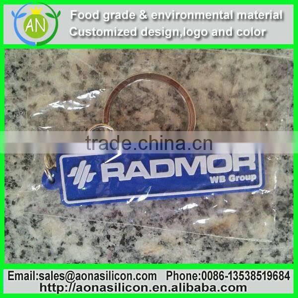 China factory silicone charm colorful alphabet keychain for child