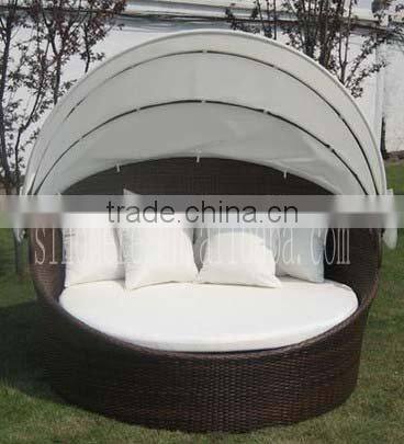 Outdoor Rattan Daybed With Canopy AK1075