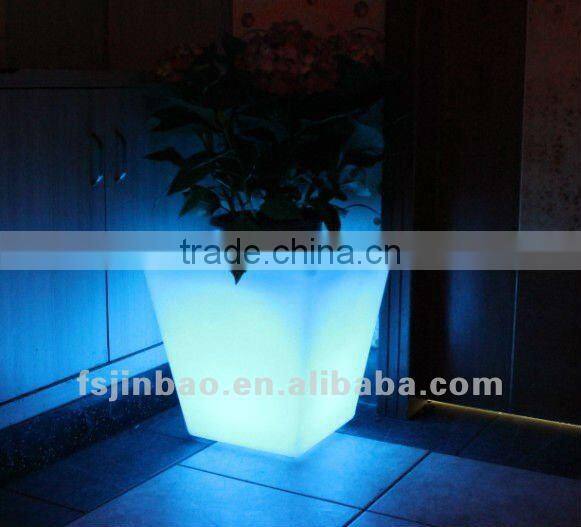 LED colorful decorative plastic flowerpot
