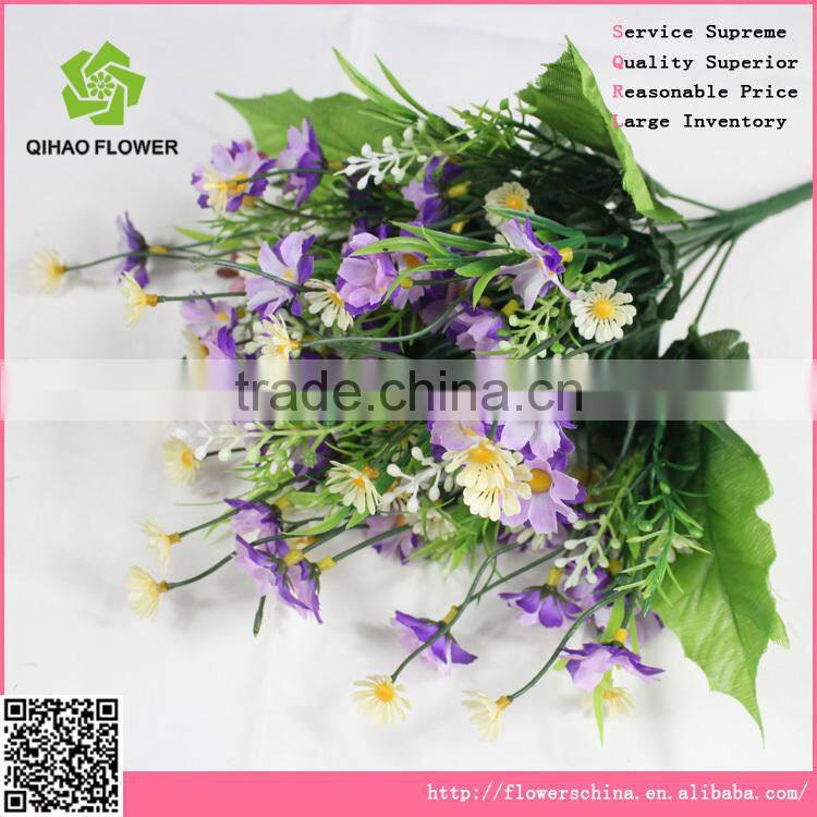 Cheap artificial wildflower bouquet decorative landscaping lilac wildflower bouquet Foshan factory