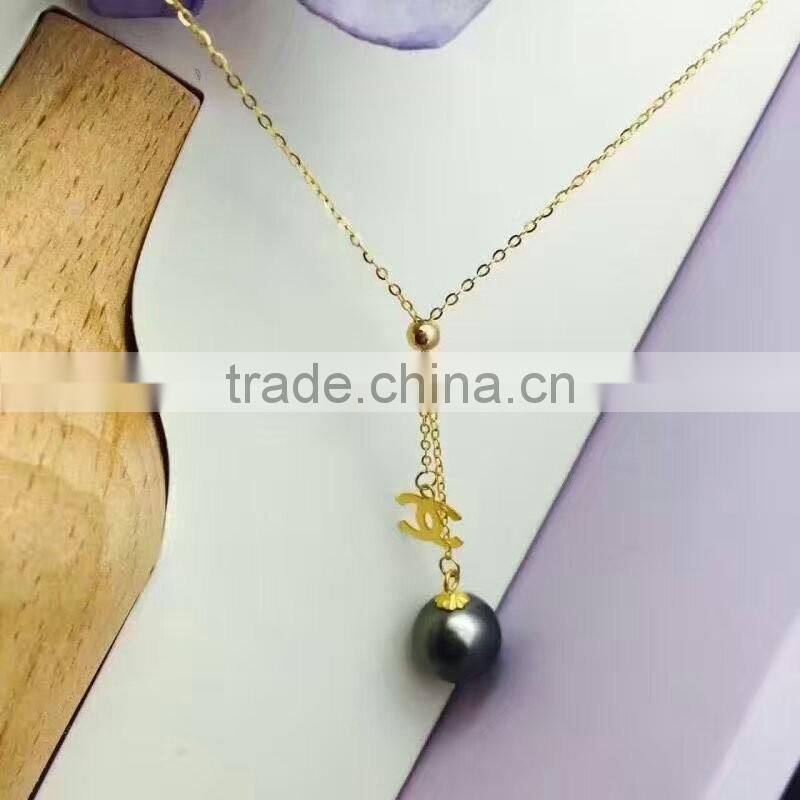 11-12mm Unique blck tahitian pearl Pendant