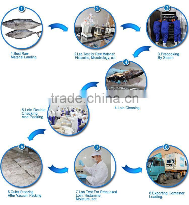 2015 New Processing Halal Seafood Top Quality Frozen Tuna Loin