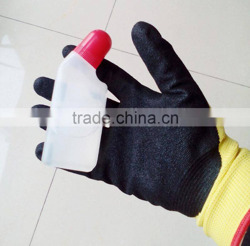 13g double dipped nitrile palm coated sandy finished waterproof gloves