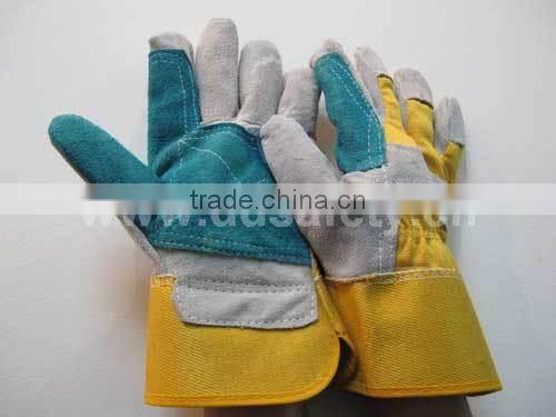 DDsafety Hot Sale 2017 Cow Split Leather With Reinforcement Palm Safety Glove