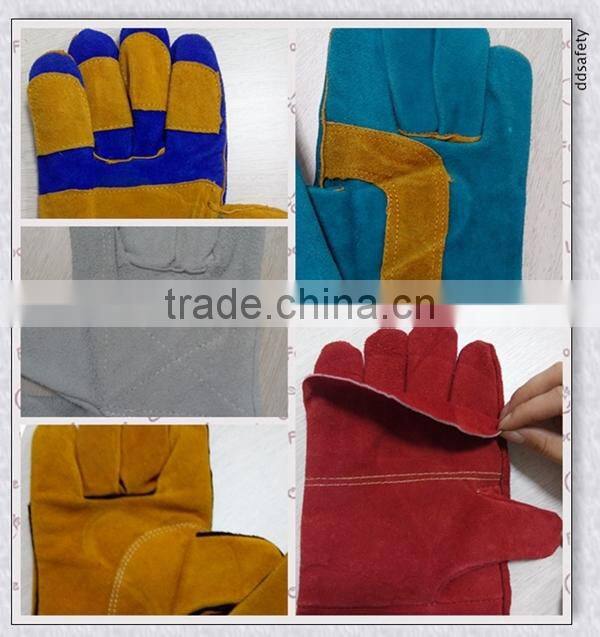 DDSAFETY Hot Sale In 2017 Red Cow Split Welding Gloves