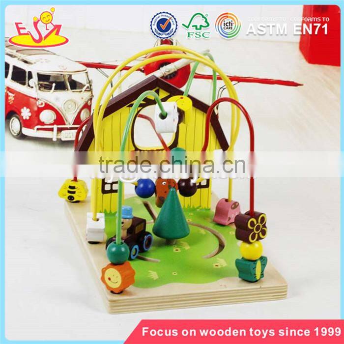 wholesale best toddlers wooden bead maze toy educational games wooden kids bead maze toy W11B141