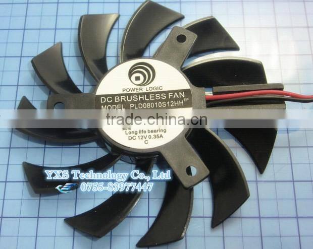 Cpu Cooling Fan For MSI R6850 R6870 R6790 460GTX 560GTX 570GTX 580GTX PLD08010S12HH 2wires DC12V 0.35A Brushless Cooler Radiato