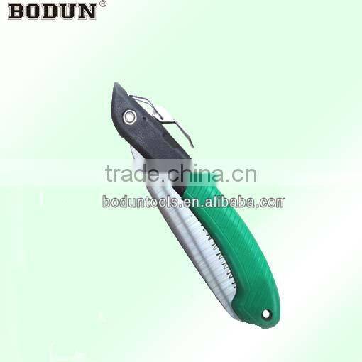 B9006 11.5" big design green with black plastic handle folding pruning saw&hand saw