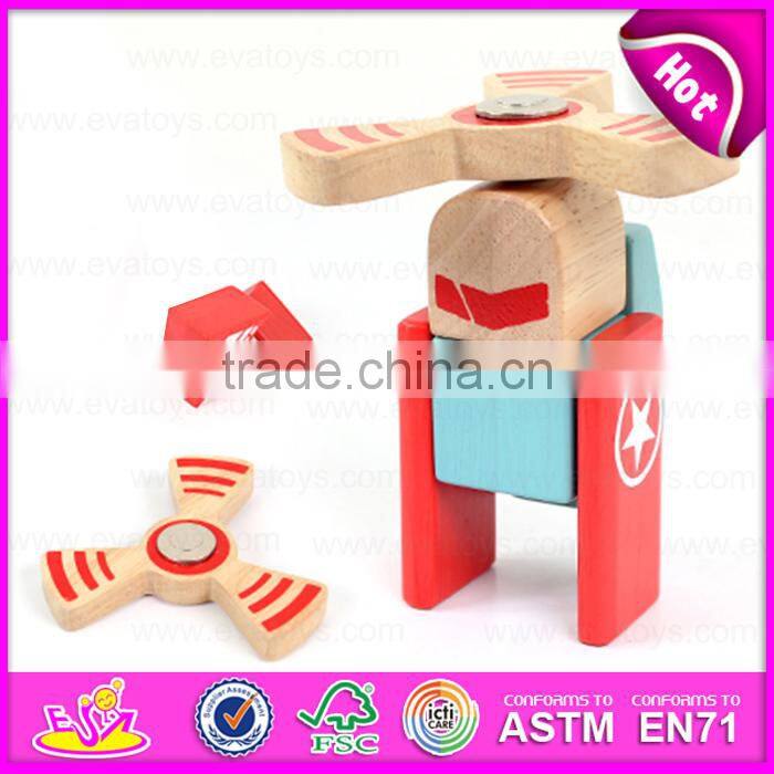 New design 37PCS DIY wooden puzzle 4D toy,High quality intelligent wooden diy car plane toy W03B044