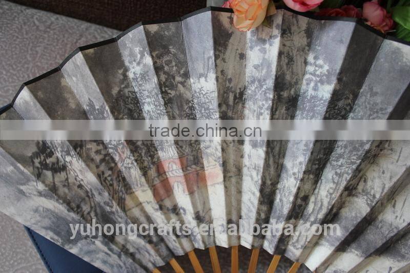 Chinese bamboo folding fan hand held