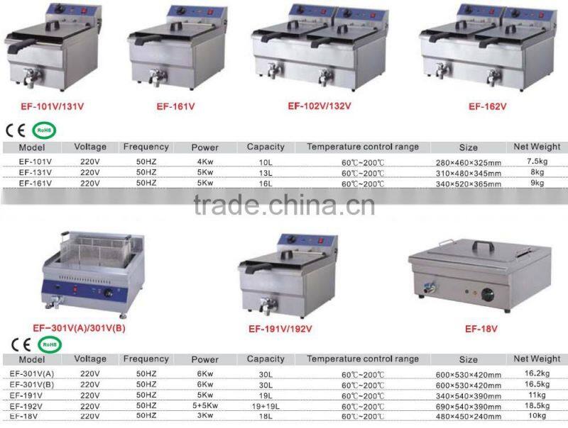 Commercial Kitchen 1 Tank Stainless Steel Gas Deep Fryer