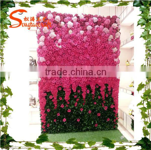 Man-made Flower Wall Wedding Artificial Flowers Wall Backdrop Wedding Flower Wall