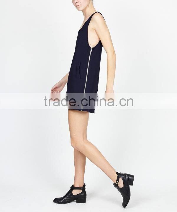 Custom Navy cute pinafore dress for women