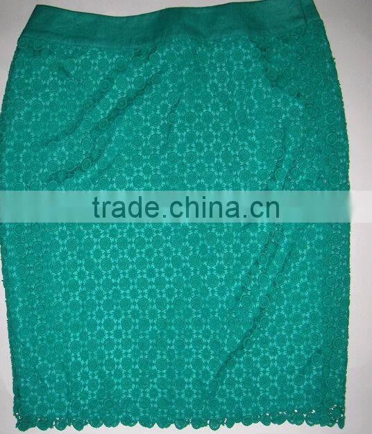 cotton lace skirt poly lining fashion colors sexy skirt