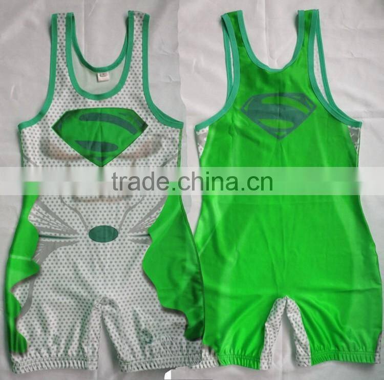 2016 Sublimated Custom Made Wrestling Singlets/bicycle wear/sublimation jersey