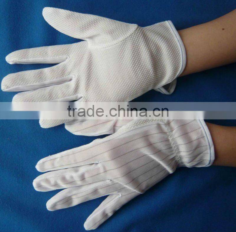 Industrial ESD cleanroom PVC dot glove