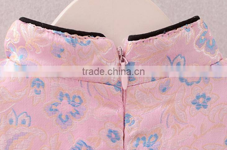 Children 's Qipao 2016 new sleeveless vest skirt national wind baby party velvet dress