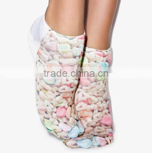 sublimation sock woman/custom sublimate sock/digital print socks