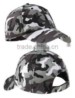 Stylish 100% Cotton Twill Camouflage Caps Blue Camo Baseball Cap Winter Camo Baseball Cap