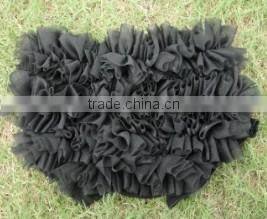 Wholesale fancy dress 100% cotton solid color baby bloomers with ruffle