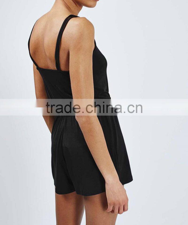 Latest fashion girl lattice front women pant summer shorts sexy playsuit